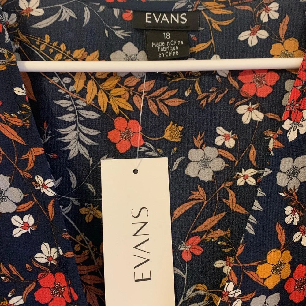 Evans Women's Plus Size Vivian Wrap Maxi Dress - Navy Sz18 - Picture 4 of 7